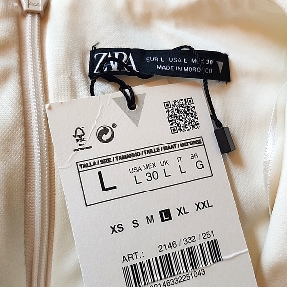 NWT Zara Draped Ruched Dress, Size L - Picture 12 of 12